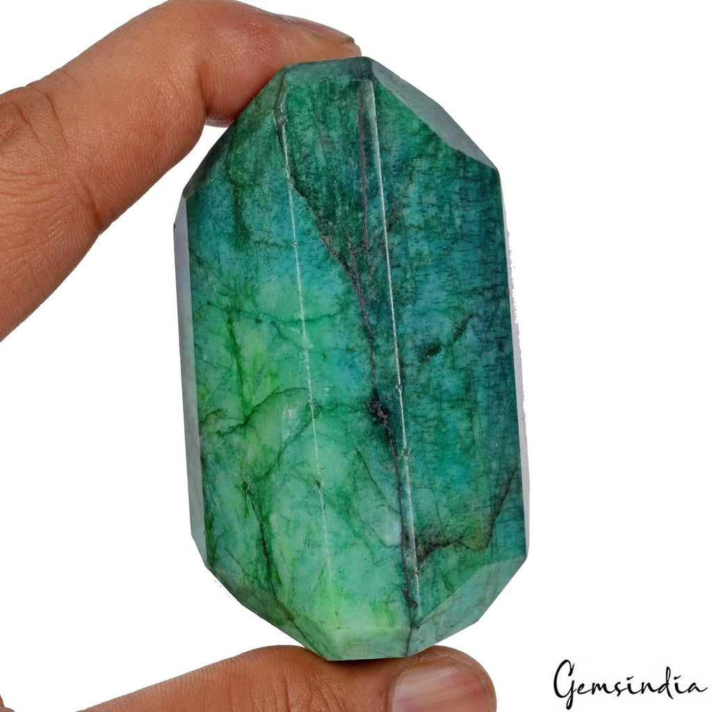Certified 1900Ct Natural Brazilian Blue Green Emerald Octagon Cut Huge Loose Ge