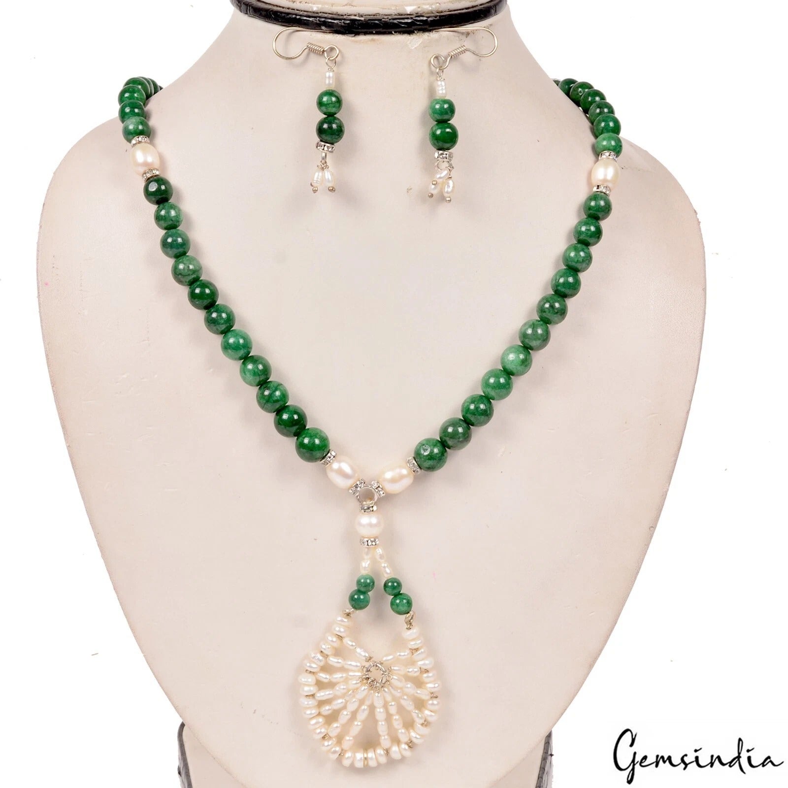 Emerald Necklace, Untreated, Green — 22 Inch, 312 Ct, Brazil