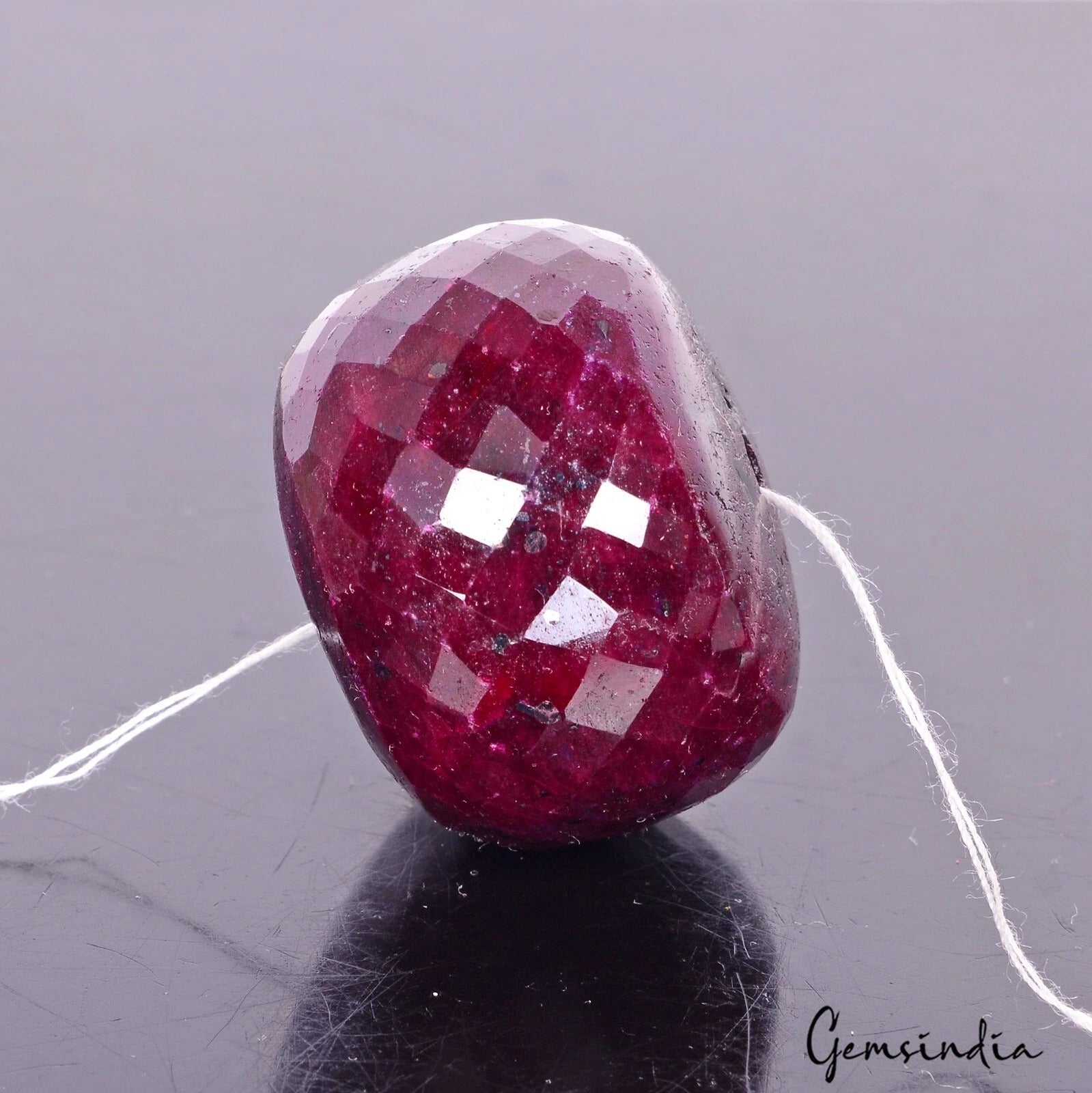 Ruby Loose Gemstone, Red — 32 x 23mm, 300 Ct, Madagascar