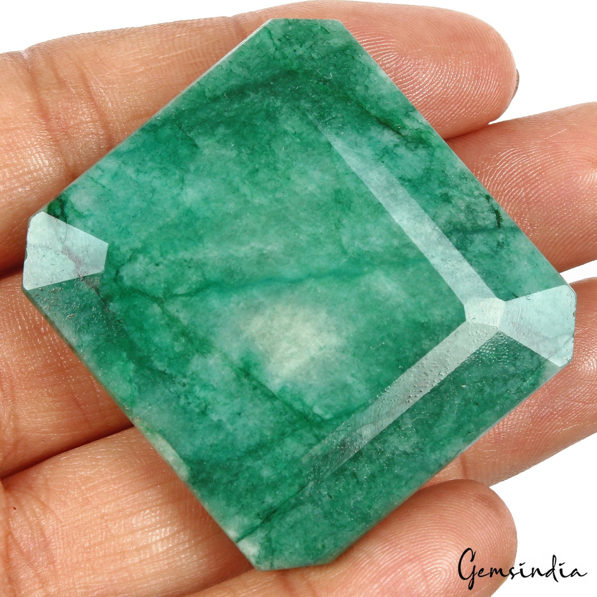 Certified 230 Cts Natural Brazilian Green Emerald Octagon Cut Gem For Pendant