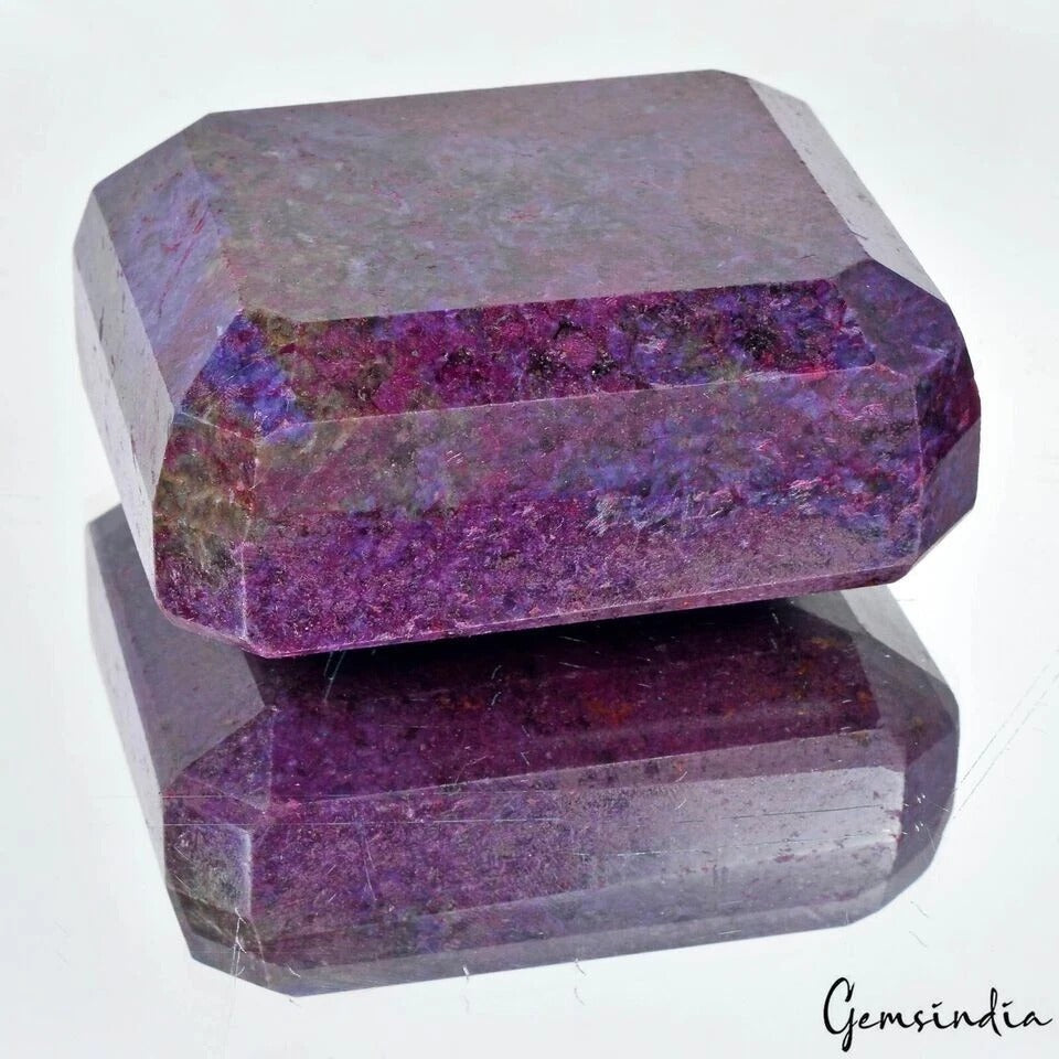 Large 2615 Ct Natural Red Ruby Octagon Faceted Earth Mined Huge Size Loose Gems