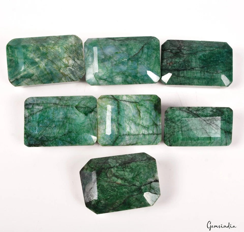 3180 Ct Natural Brazilian Green Emerald Octagon Cut Earth Mined Loose Gemstones