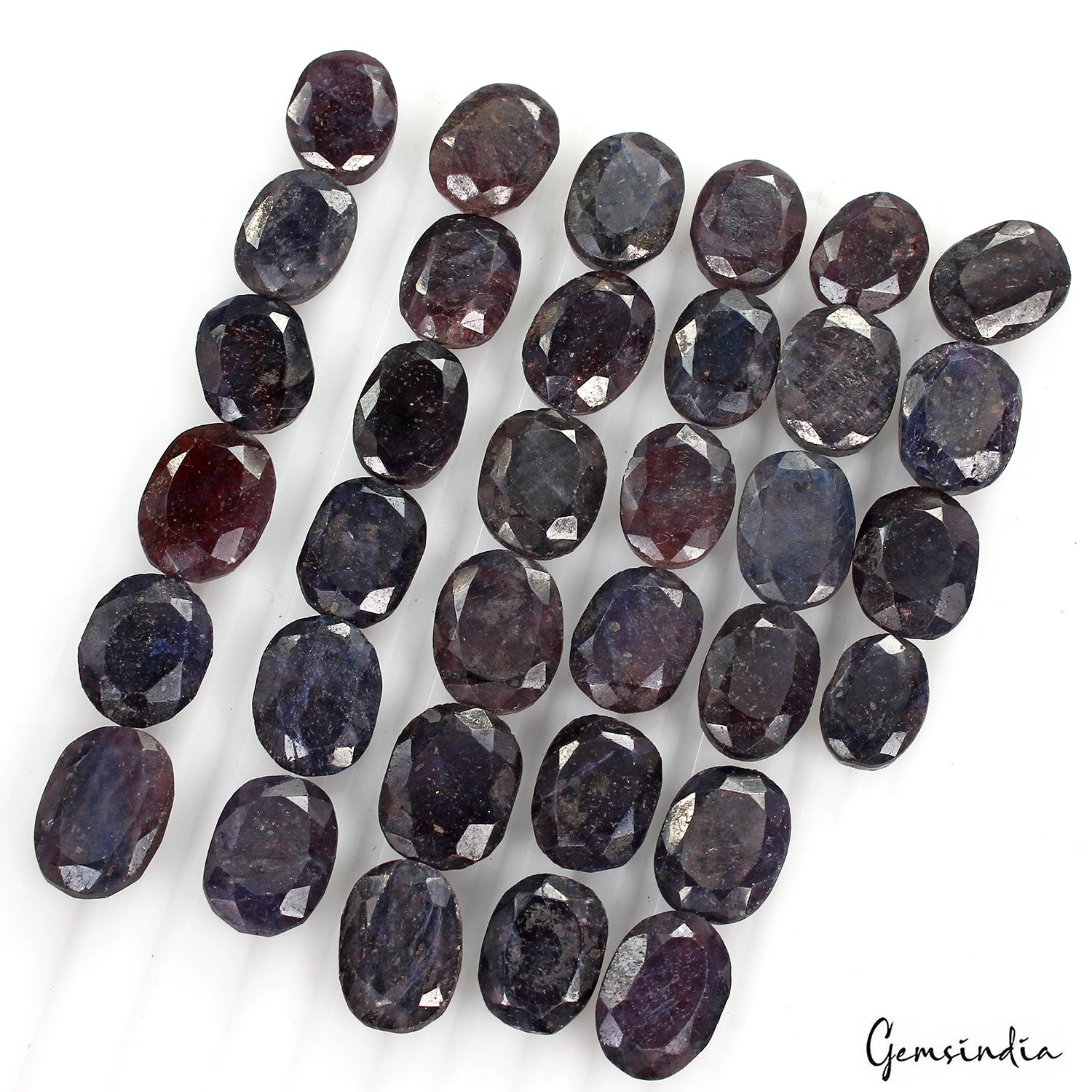 650 Ct Natural Blue Sapphire Oval Cut Faceted Loose Wholesale Gemstone Lot 34 Pc