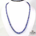 Women Jewelry 215 Cts Natural Round Cab Blue Tanzanite Real Beads Necklace 21 In