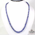 Tanzanite Necklace, Untreated, Blue — 3mm to 8mm, 215 Ct
