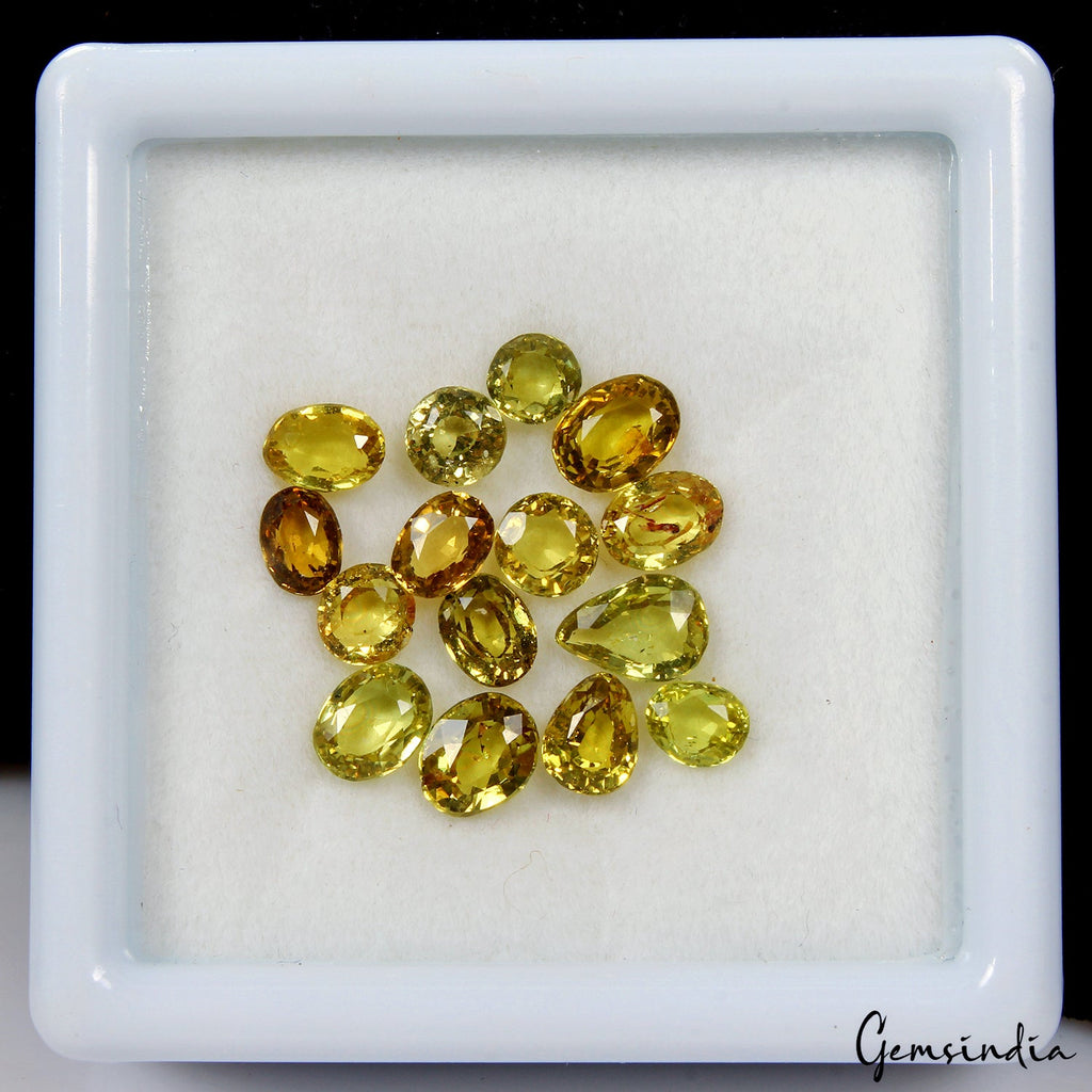 6.15 Cts_Ravishing Best Color 100 % Natural Unheated Chrysoberyl Srilanka15 Pcs