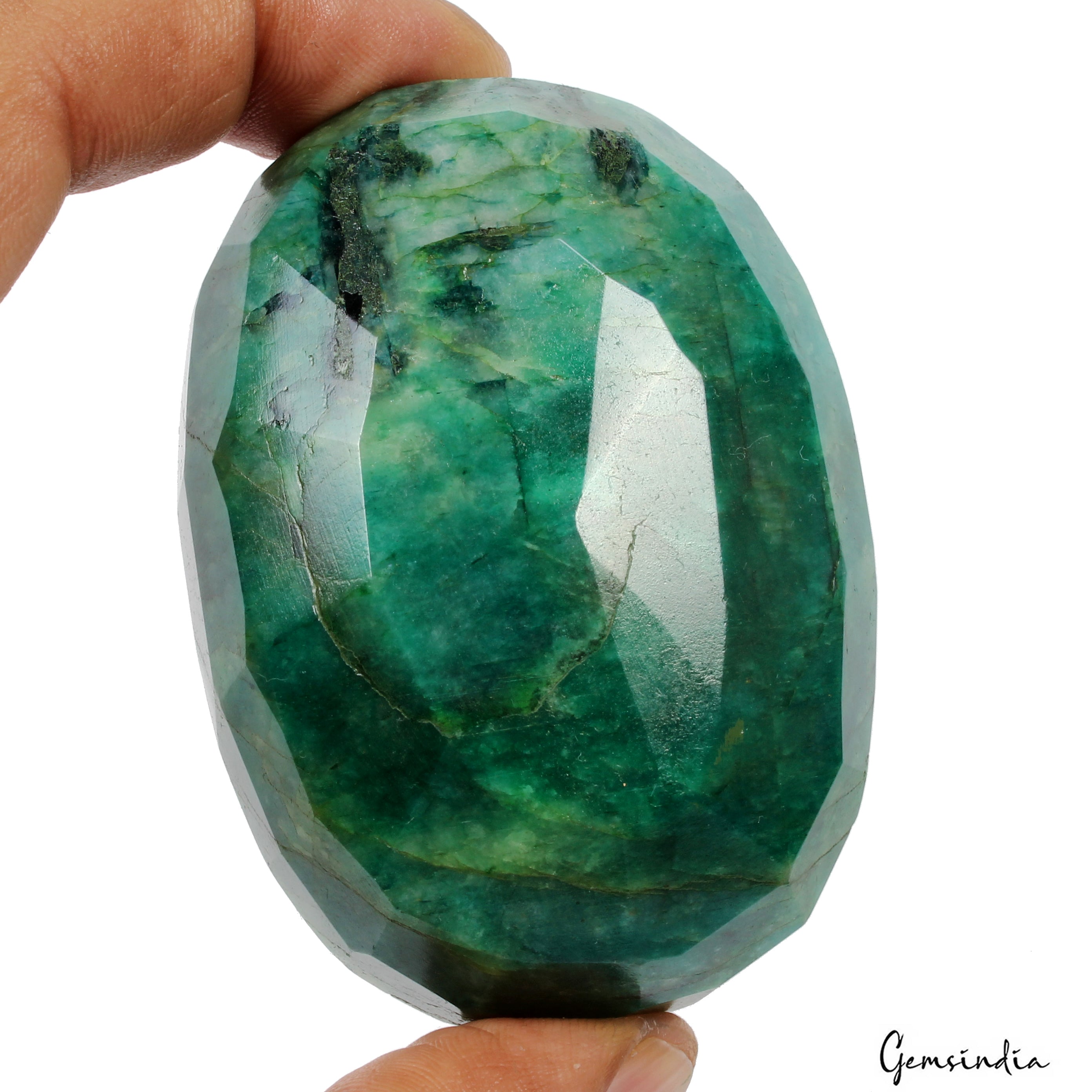 900 Ct Natural Green Blue Brazilian Emerald Oval Faceted Earth Mined Loose Gems