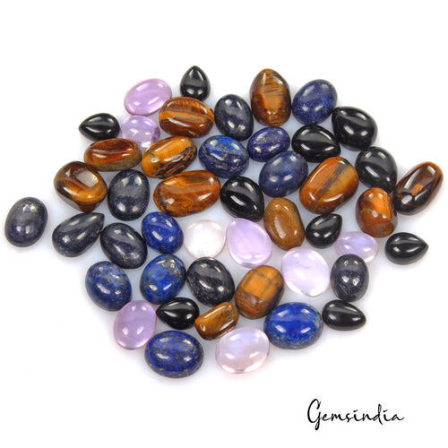 Amethyst Lot, Loose Gemstone, Color Enhanced, Multi-Color — 46 Pieces, 8mm to 13mm, 135.00 Ct, Madagascar