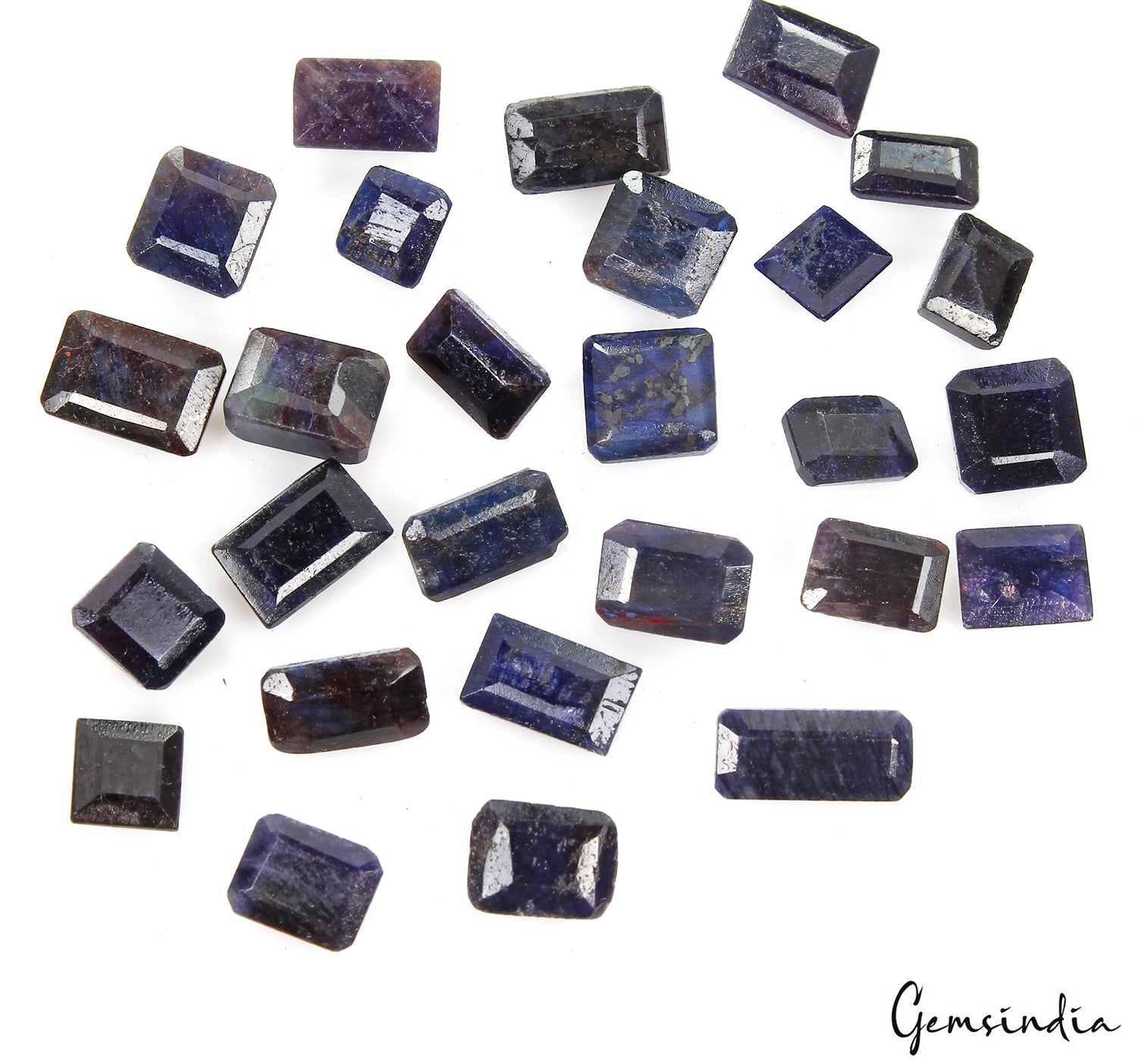 96.80 Ct/27 Pcs Natural Blue Sapphire Mixed Cut 6-12mm Loose Wholesal