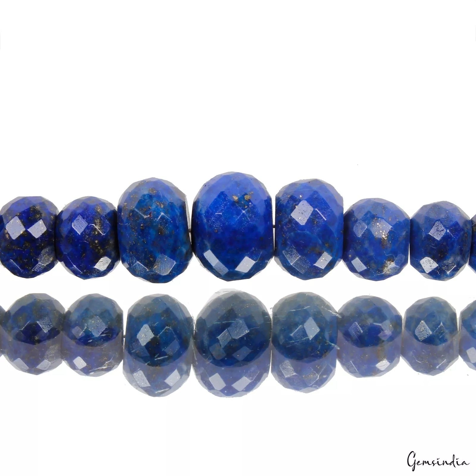 Lapis Lazuli Necklace, Blue — 7mm, 340 Ct, India
