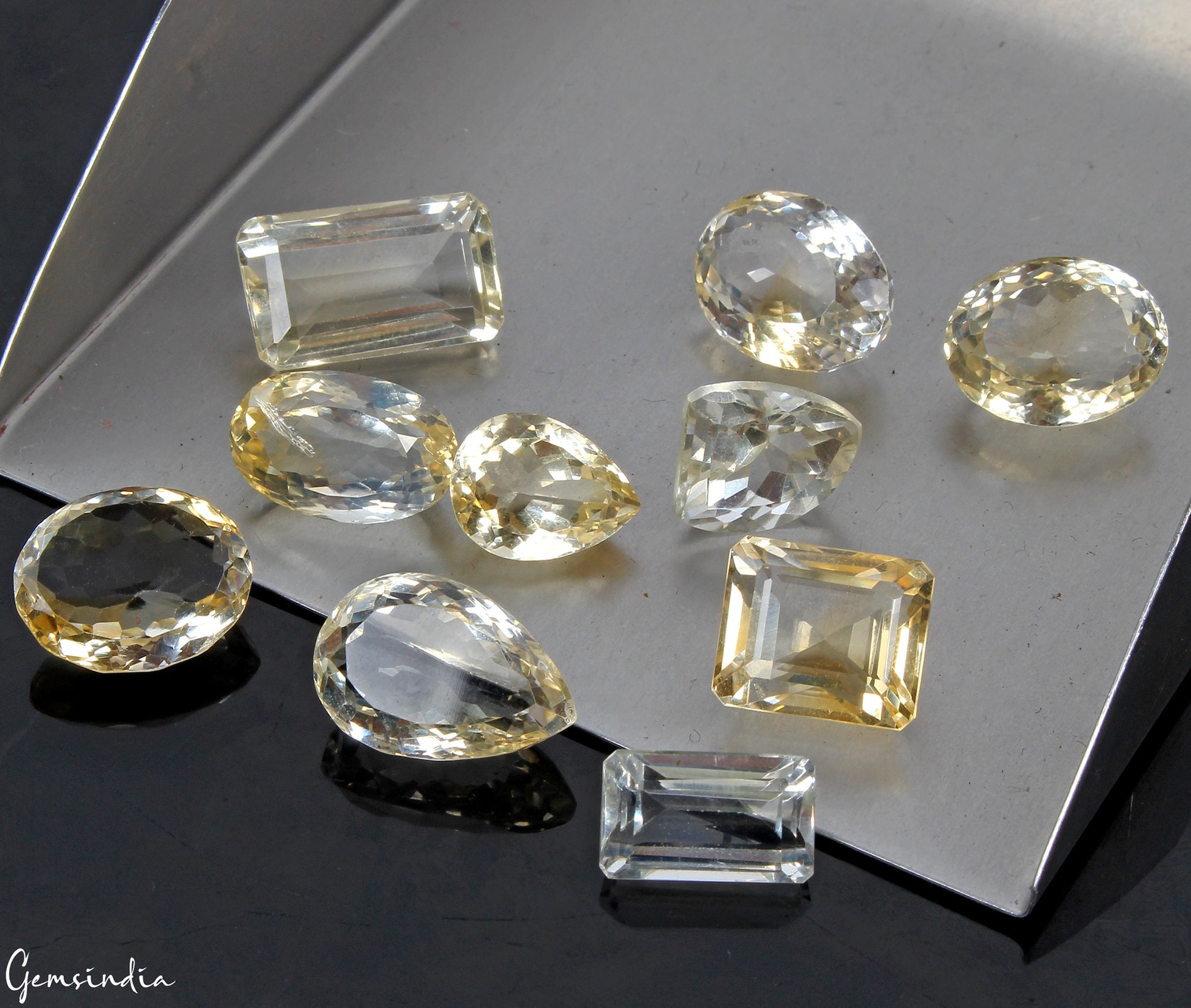 116.80 Ct Yellow Citrine Mix Color & Shape Lot Natural CERTIFIED Loose Gemstone