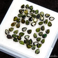 8.80 Ct Natural Unheated Green Tourmaline 4x3mm Pear Cut Loose Gemstones ~55 Pcs