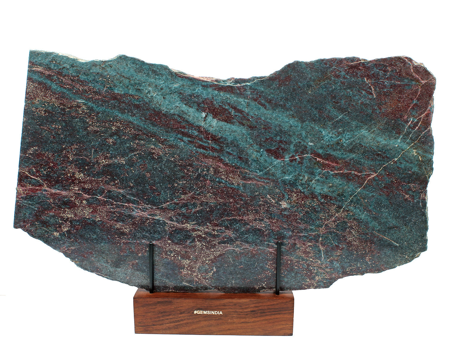 7.6kilo Ruby Kyanite Rough Slab Uncut Untreated Crystal Display Specimen w/Stand