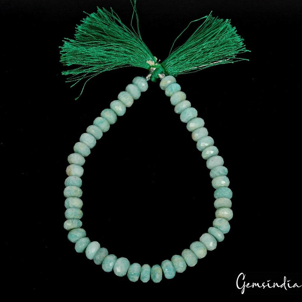 152.80 Ct Natural Untreated Green Amazonite Gem Round Cut Drill Beads Strand 10"