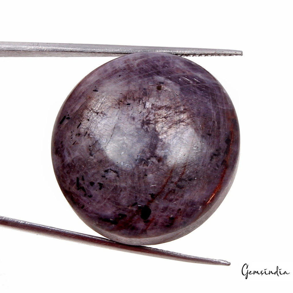 Ruby Cabochon, Oval Cabochon, Untreated — 26x25x14mm, 116.30 Ct, Madagascar