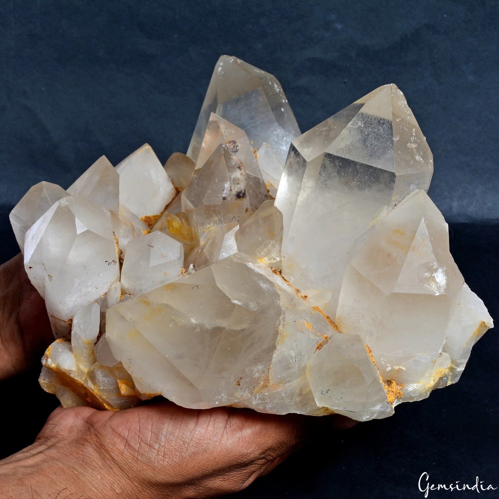 Quartz Crystal Cluster, Untreated — 8.5x7.5x6.5 Inch, 4.23 Kg (21175 Ct)
