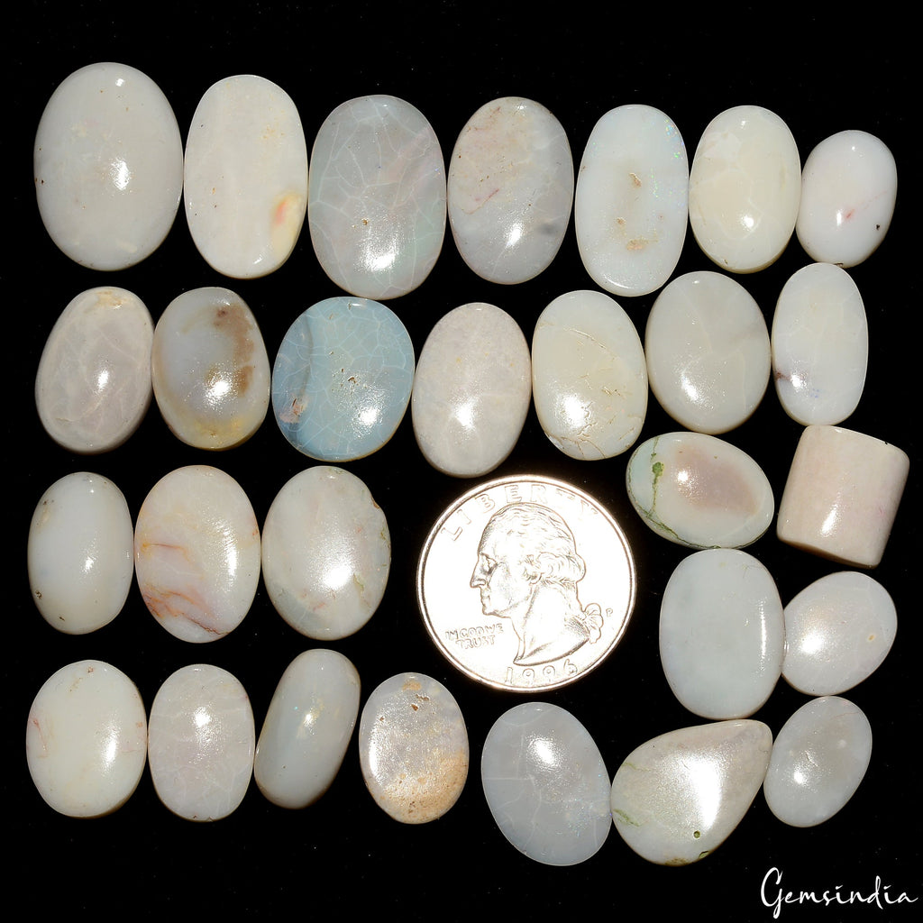211.20Ct Natural Australian Opal Mix Cabochon Loose Jewelry Gemstones~28 Pcs