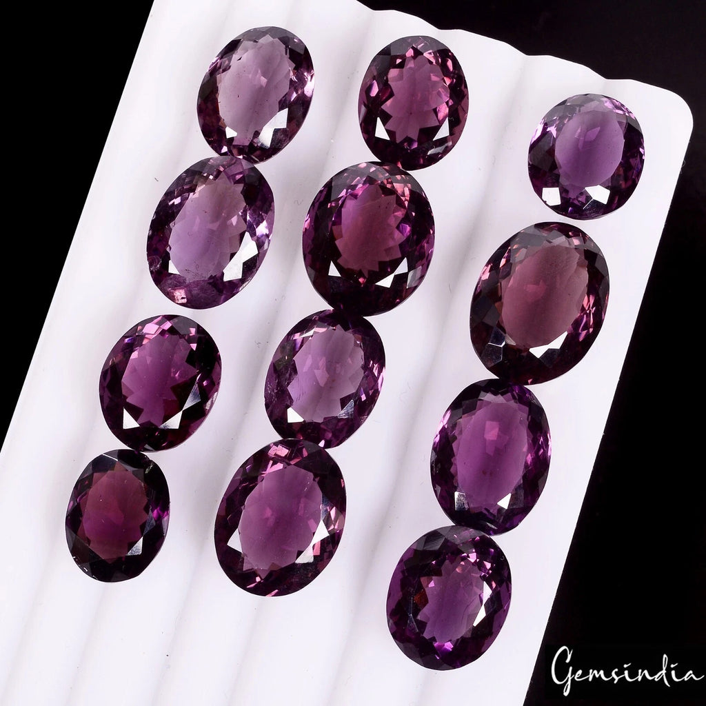 Amethyst Lot, Loose Gemstone, Untreated, Purple — 12 Pieces, 14mm to 18mm, 121.70 Ct, Brazil