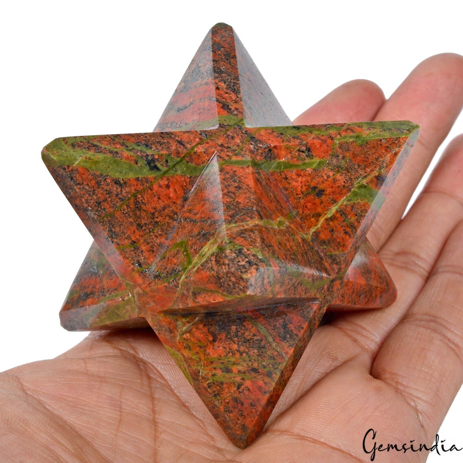 Unakite Loose Gemstone — 51x53mm, 1375 Ct (275 g)