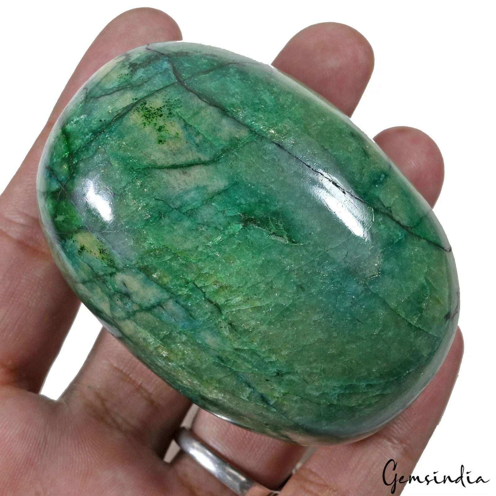 1220 Ct Natural Brazilian Green Emerald Oval Cab Huge Earth Mined Loose Gemstone