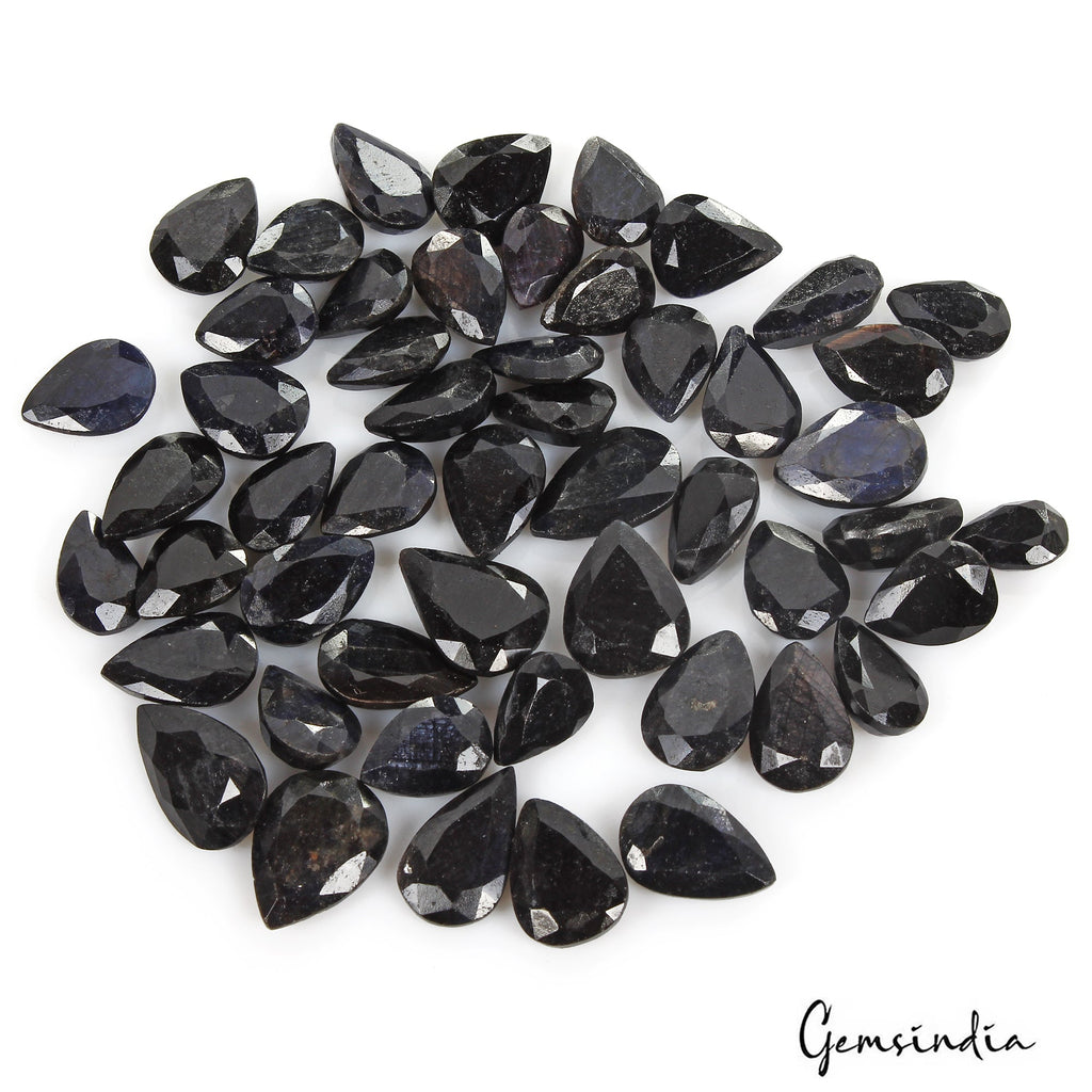 430 Cts/51 Pcs Natural Blue African Sapphire Pear Cut Loose Gems For Jewelry