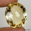 38.90 Ct VVS Natural Citrine AAA Yellow Huge Oval Checker Cut Dazzling Gemstone