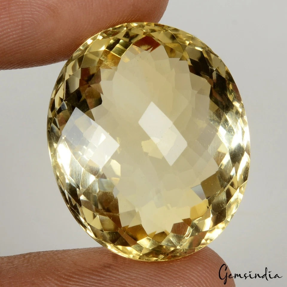 Citrine Loose Gemstone, Yellow — 24x20x12 mm, 38.90 Ct