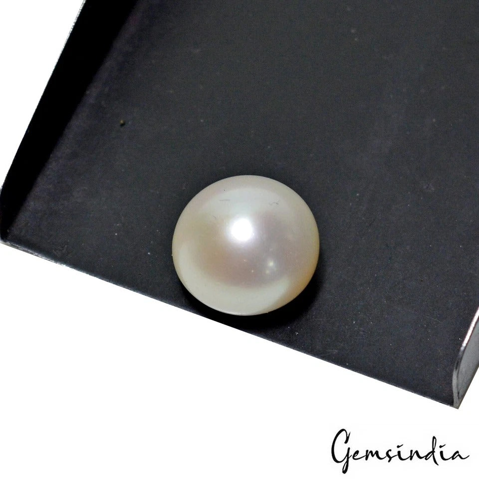 Pearl Loose Gemstone, White — 13x10 mm, 12.70 Ct