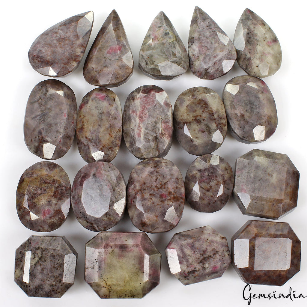 2 Kilo Natural Ruby In Metrix Mix Faceted Earth Mined Museum Size Loose Gem Lot