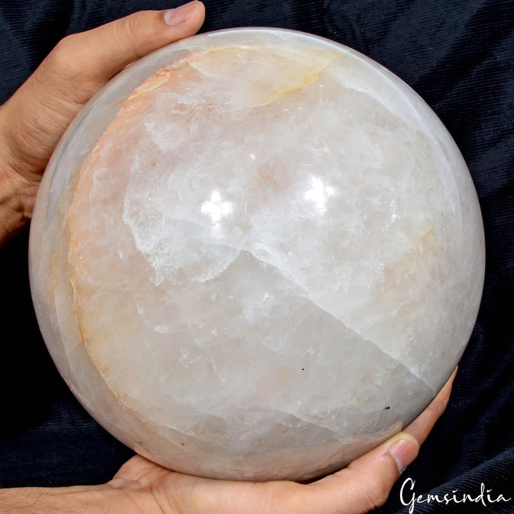12Kilo Natural Gemstone Healing Enhance Fire Quartz Sphere Meditation Home Decor