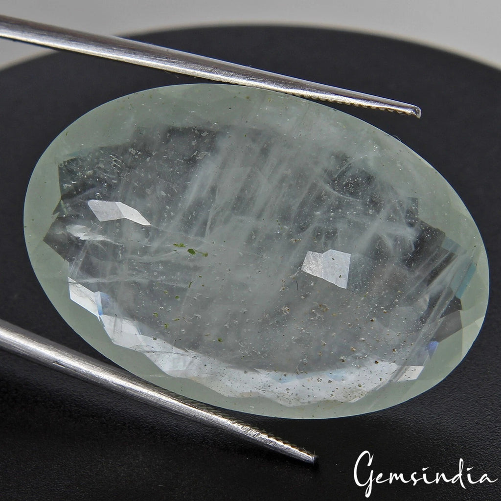Aquamarine Loose Gemstone, Untreated, Blue — 32x22x8 mm, 40.80 Ct, Brazil