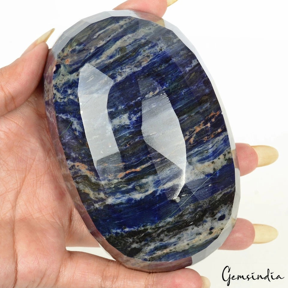 3100 Ct Rare Quality Oval Shape Sodalite Loose Museum Grade Earth Mined Gemstone