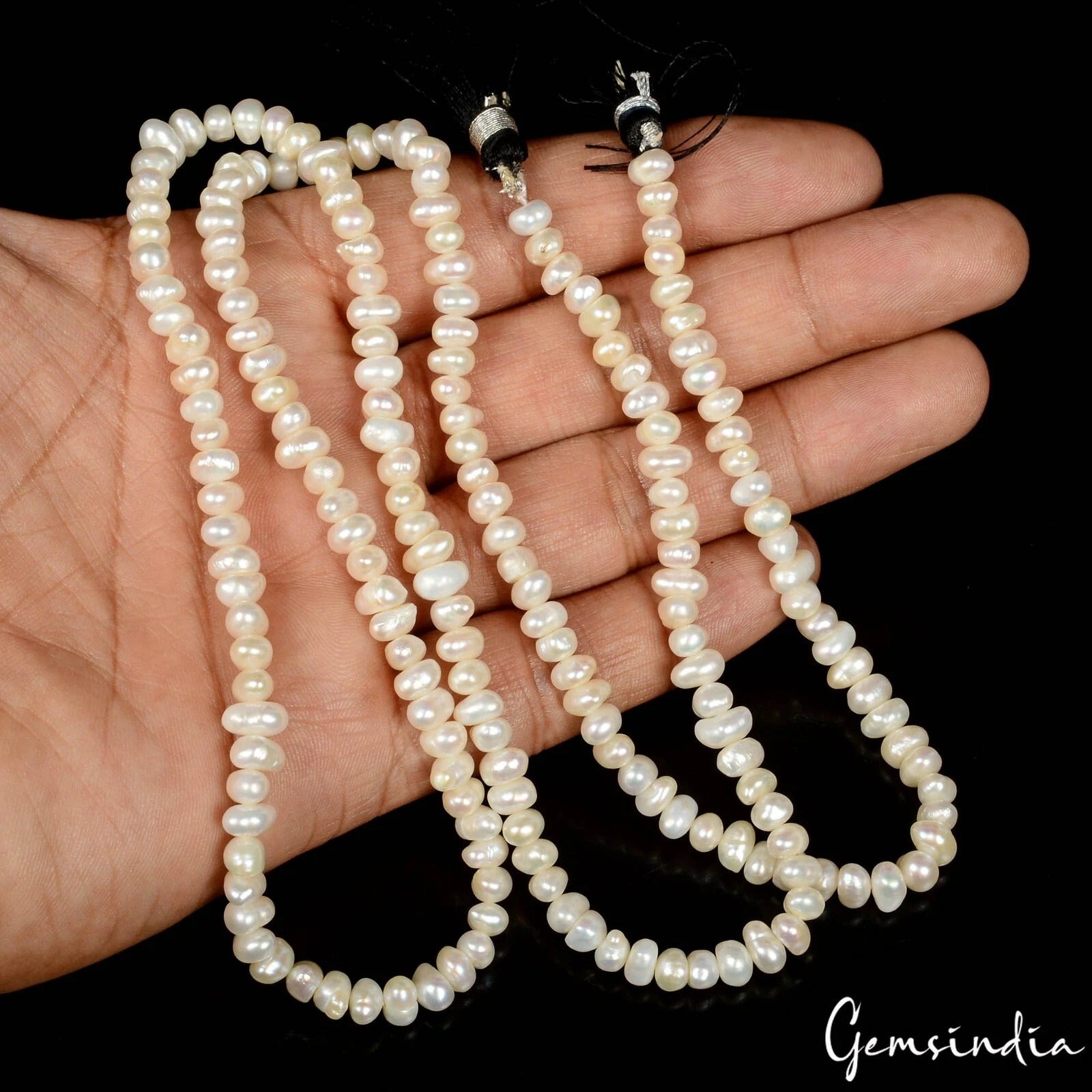 Pearl Beaded Strand, Untreated — 5mm to 7mm, 170.00 Ct, India