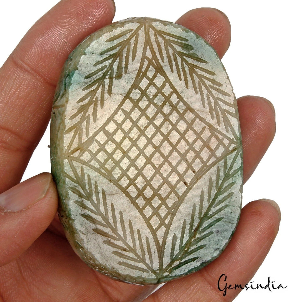 850 Ct Natural Green Emerald Earth Mined Huge Size Hand Carved Loose Gemstone