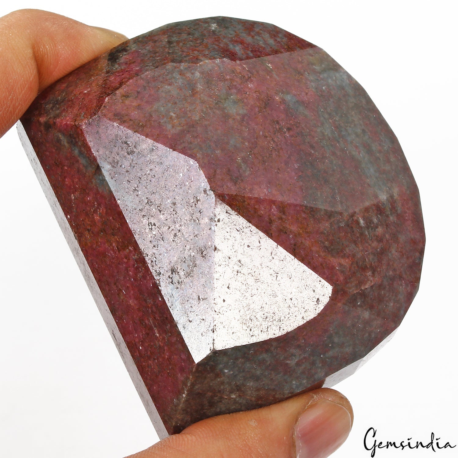 2020 Cts Natural Untreated Bi Color Ruby Kyanite 'D' Shape Museum Size Loose Gem