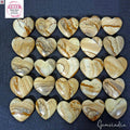1400 Cts/25 Pcs Natural Untreated Picture Jasper Heart Shape Cab Wholesale Gems