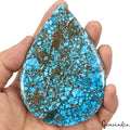 670 Ct Blue Spiderweb Turquoise Pear Cabochon Arizona Loose Huge Gems From U.S