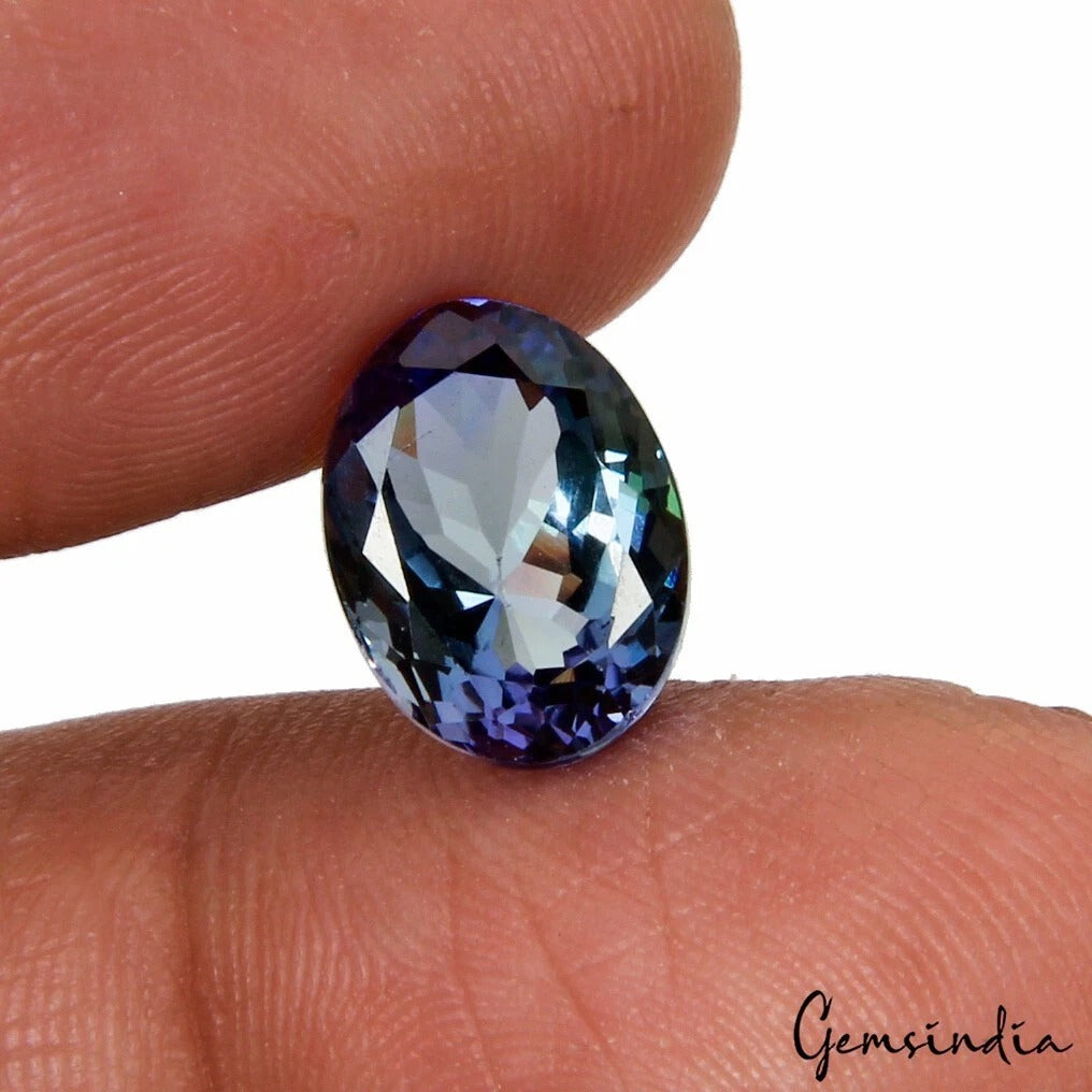 4.75Ct Natural Tanzanite Loose Gemstone 11.8x9mm Oval Cut Blue Violet AAAA Grade