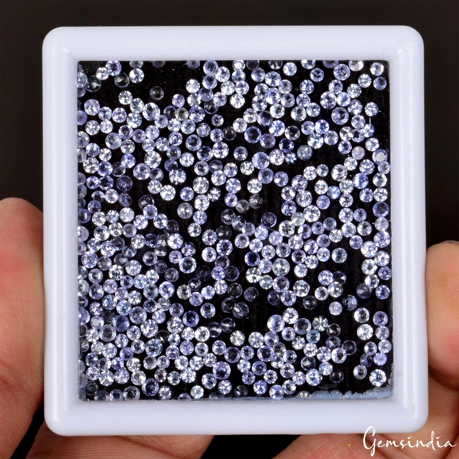 21 Cts/420 Pcs Natural Untreated Blue Tanzanite Round Cut Tiny Setting Size Gems