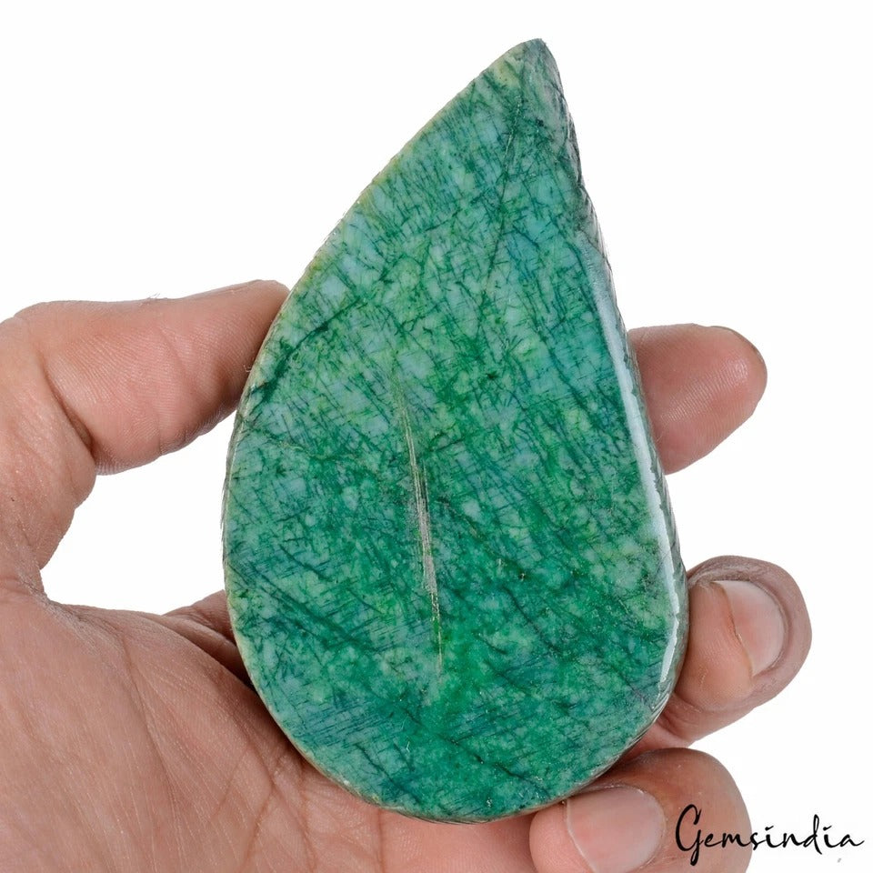 Emerald Carving, Color Enhanced, Green — 94 x 55 x 42mm, 1785 Ct, Brazil