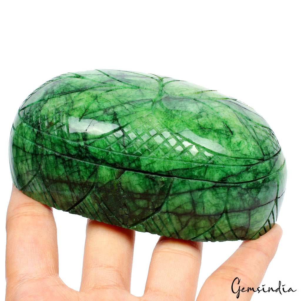 3000 Ct. Natural Brazilian Green Emerald Nice Hand Carved Earth Mined Gemstone