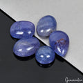 18.10 Ct Natural Tanzanite Mix Cabochon Loose Untreated 7-13mm Gemstones~ 5 Pcs