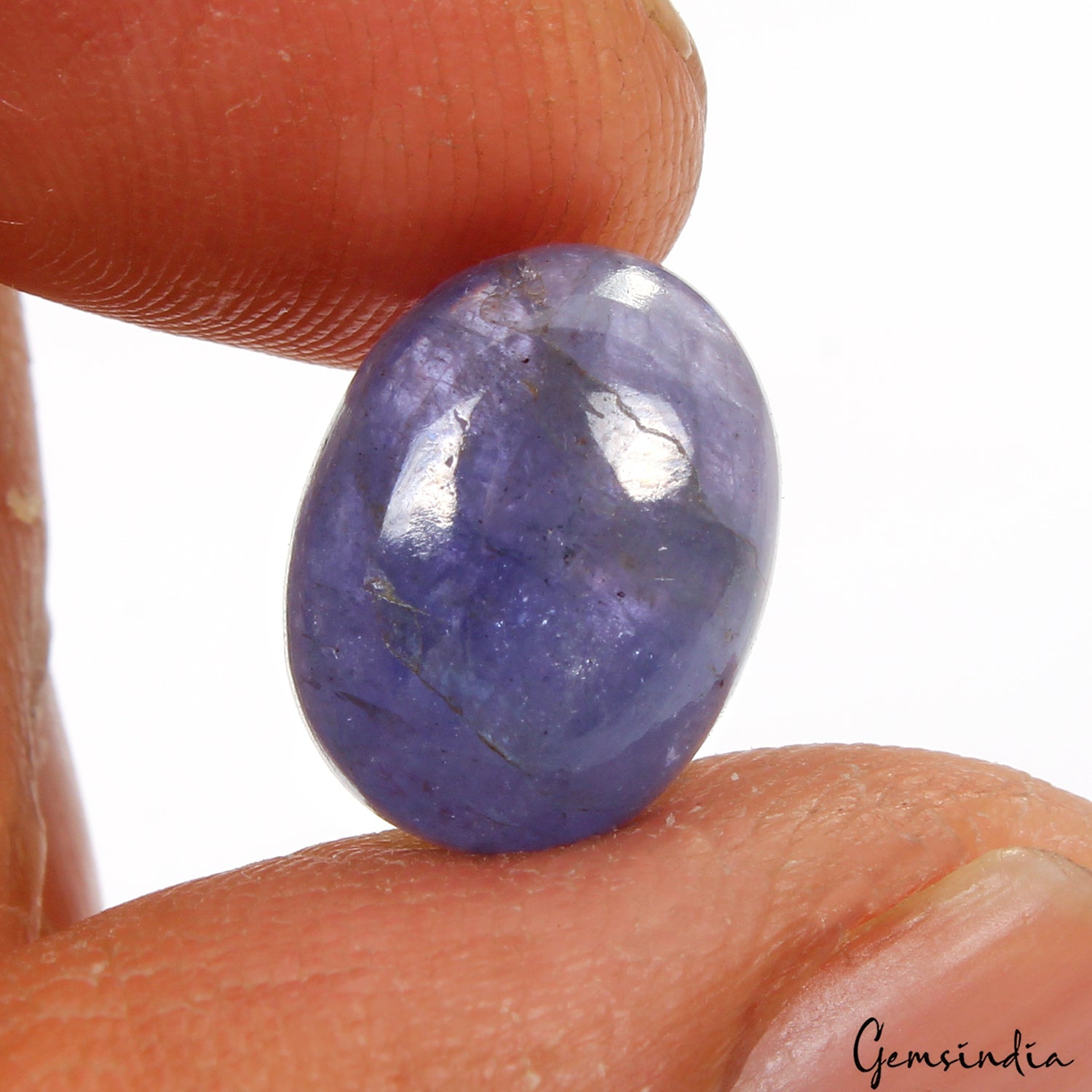 Free Certified 7.30 Cts Natural Untreated Blue Tanzanite Oval Cab Precious Gem