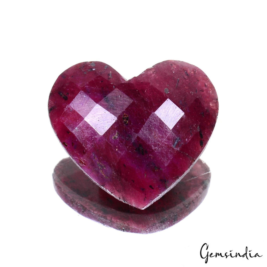 Ruby Loose Gemstone, Color Enhanced, Red — 23 x 26 x 5 mm, 34.70 Ct