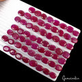 780 Cts/61 Pcs Natural USA Red Beryl Bixbite Oval Faceted Loose Gems For Jewelry
