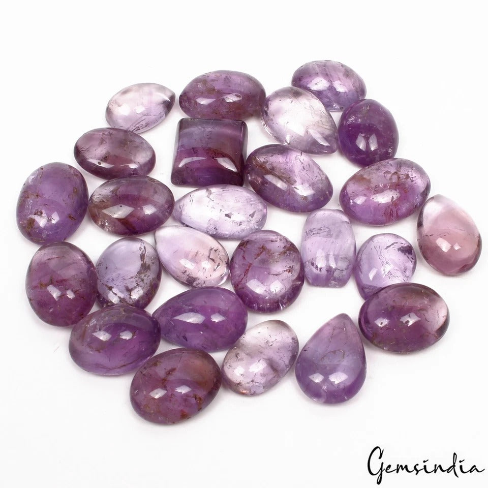 450 Cts Natural Untreated Purple Amethyst Mix Cab Loose Jewelry Making Gemstones