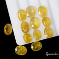 Srilanka Unheated Oval Cut Yellow sapphire 34.00 Ct Precious Gemstone Lot 8-10mm