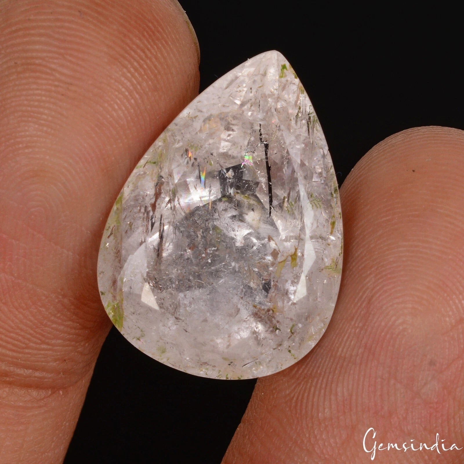18.70 Ct Natural Peach Morganite Loose Unheated Pear Cut Gemstone From Brazil