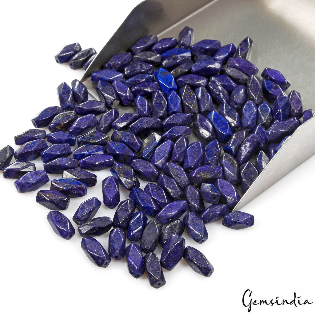 500 Cts/118 Pcs Natural Blue Lapis Lazuli Nuggets Shape Drilled Beads Gems Lot
