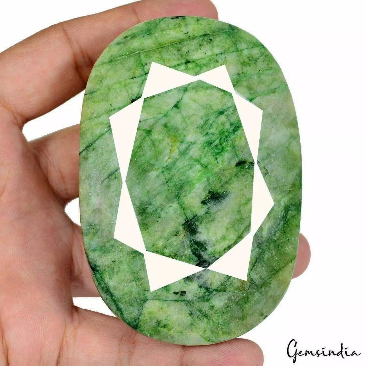 Natural Green Brazilian Emerald Oval Faceted Earth Mined 1900 Ct Huge Gemstone